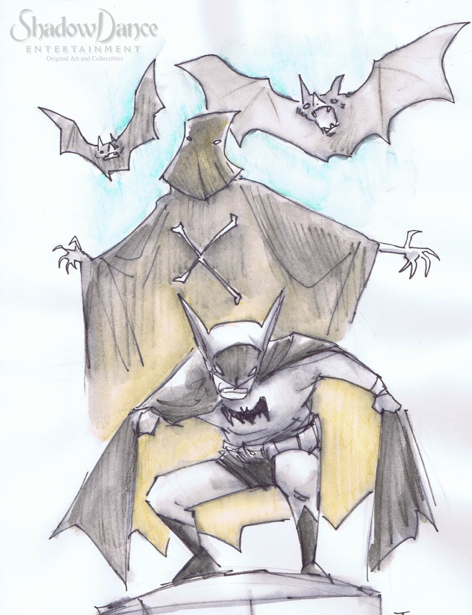 960x1250 Batman Watercolor Painting By Thomas Boatwright (2016), In Dave - Batman Watercolor Painting