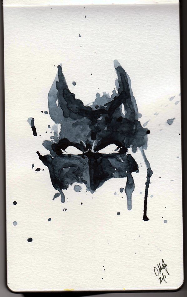 600x950 Watercolor Batman Batman Watercolor By ~tyleen - Batman Watercolor Painting