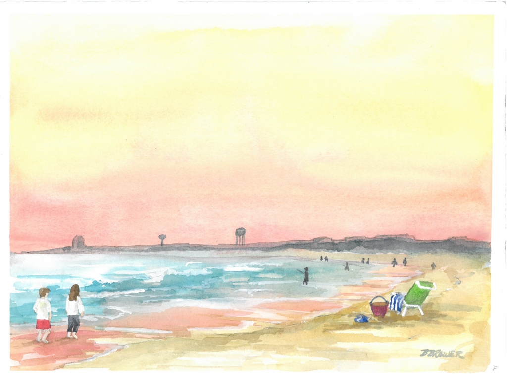 1024x755 Beauty Of Watercolor - Beach Sunset Watercolor