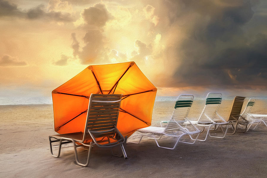 900x600 Big Orange Beach Umbrella Watercolor Painting Photograph By Debra - Beach Umbrella Watercolor