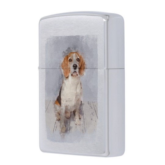 540x540 Cute Beagle Watercolor Portrait Zippo Lighter - Beagle Watercolor