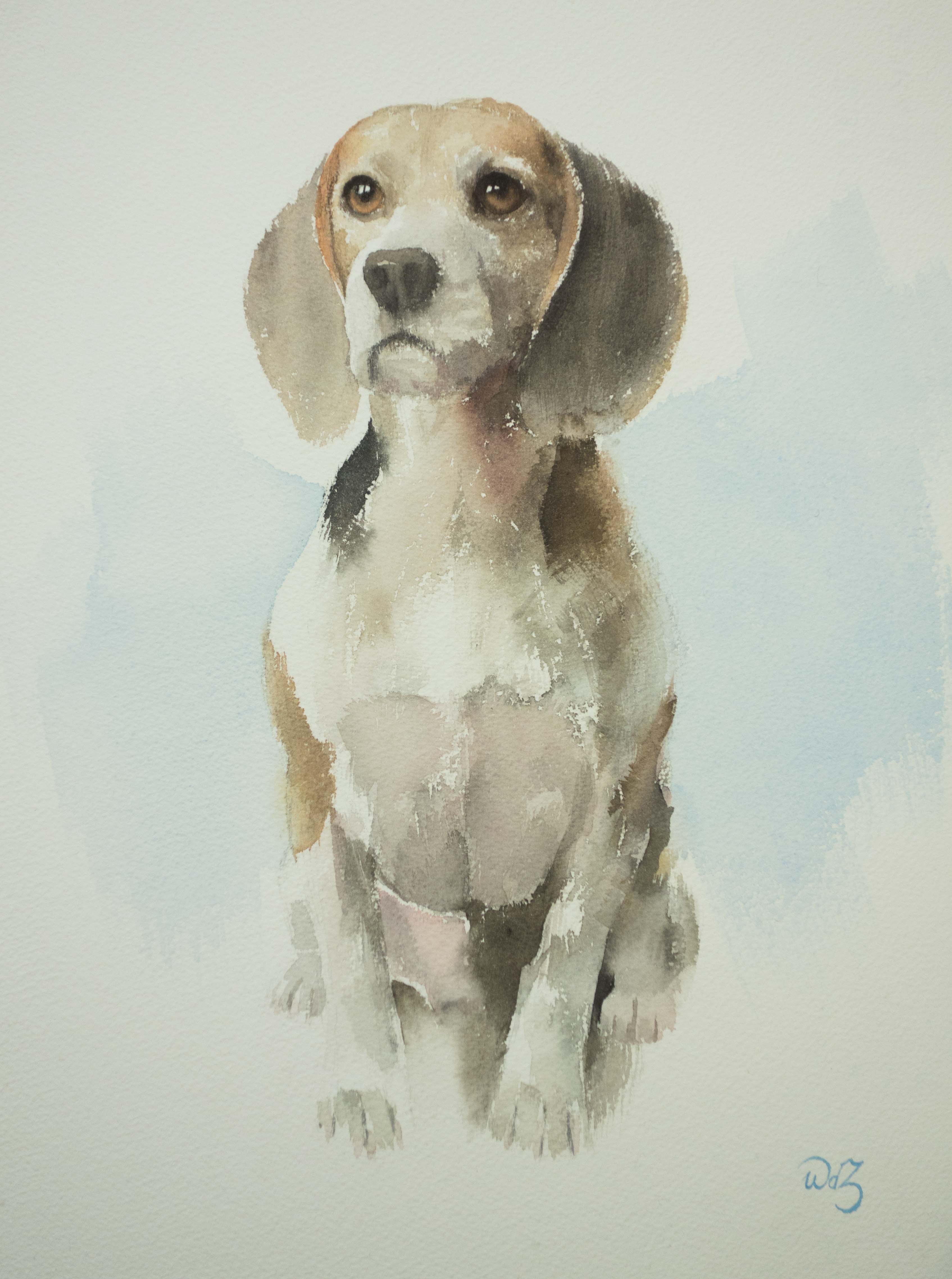 3389x4552 Ralph The Beagle Wout De Zeeuw Watercolors - Beagle Watercolor