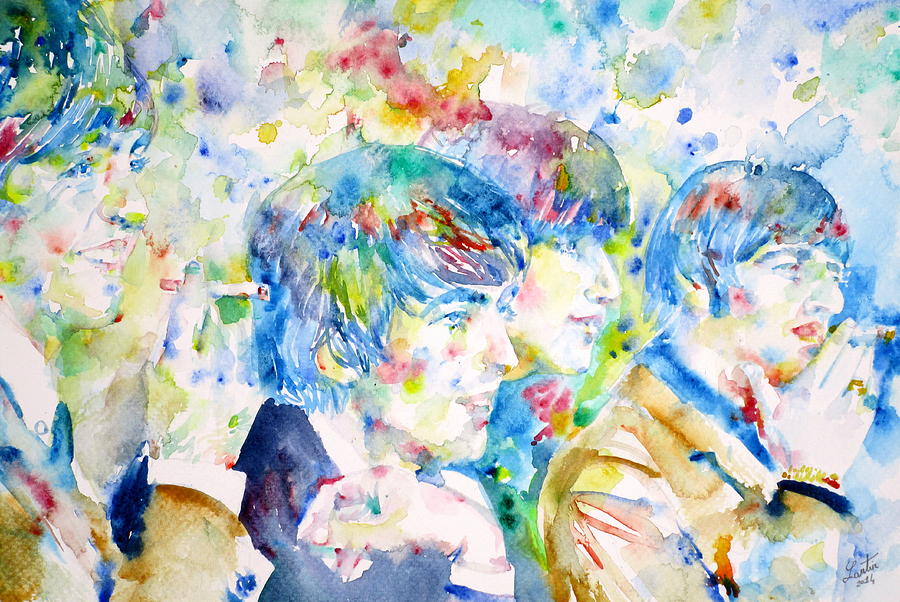 900x602 The Beatles - Beatles Watercolor