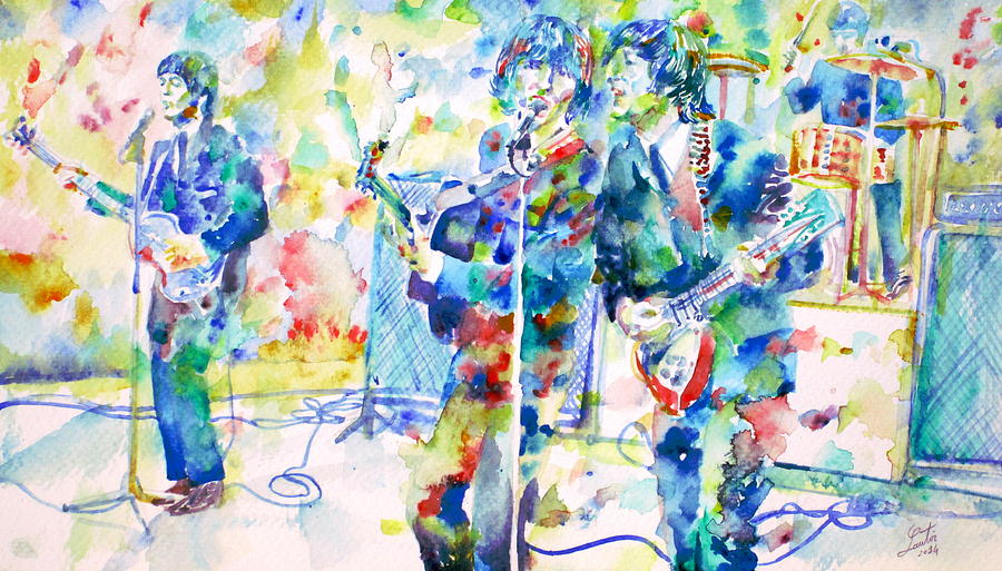 900x513 The Beatles Live Concert - Beatles Watercolor