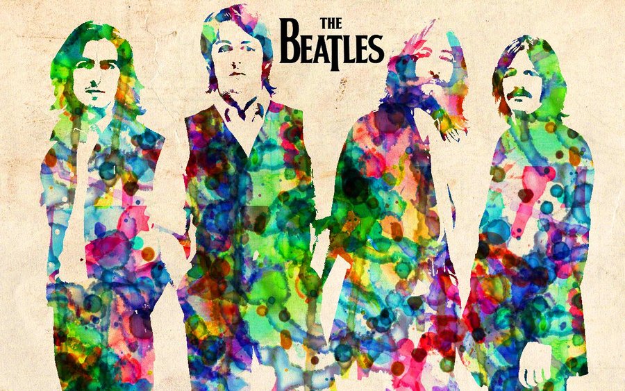 900x563 The Beatles By Elijahvd - Beatles Watercolor