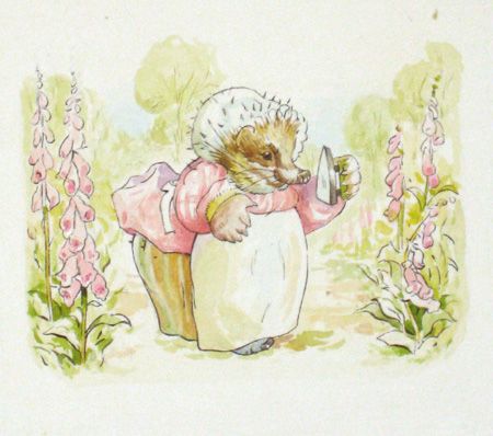 450x398 Peter Rabbit Jemima Watercolour - Beatrix Potter Watercolor