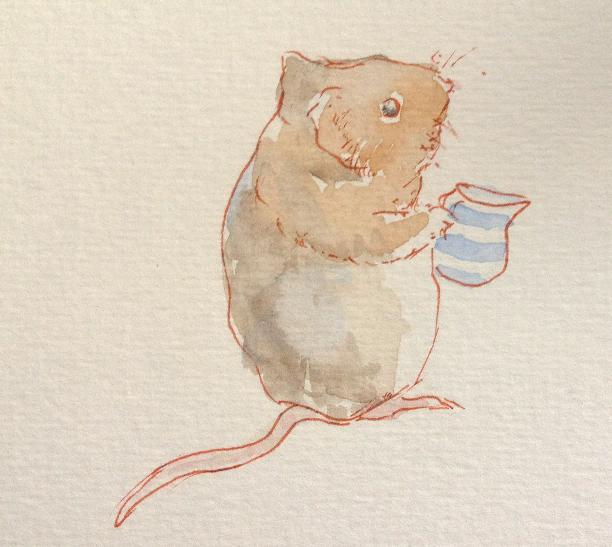 2085x1866 Watercolor Mouse Moveable Paintbox - Beatrix Potter Watercolor