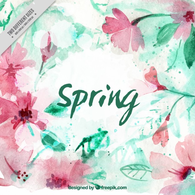 626x626 Pretty Watercolor Flowers Background Vector Free Download - Beautiful Watercolor Flowers