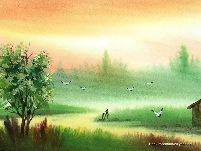 700x525 Pin By Julia On Hd Wallpapers Watercolor Painting - Beautiful Watercolor Paintings Of Nature