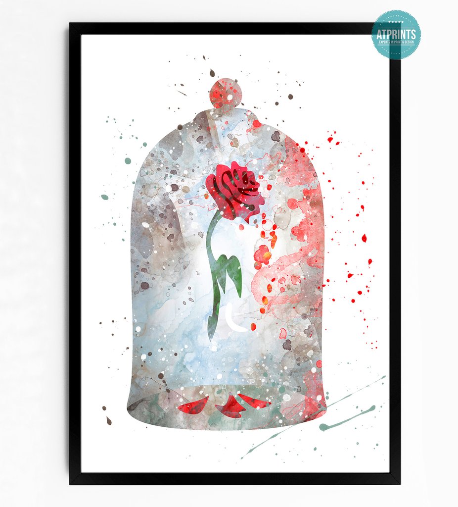 926x1024 Beauty And The Beast Watercolor - Beauty Beast Watercolor