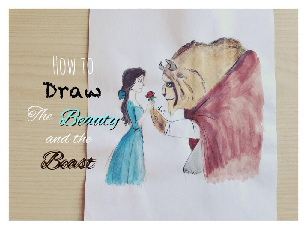1024x764 Princess Serie The Beauty And The Beast (Watercolour) - Beauty Beast Watercolor