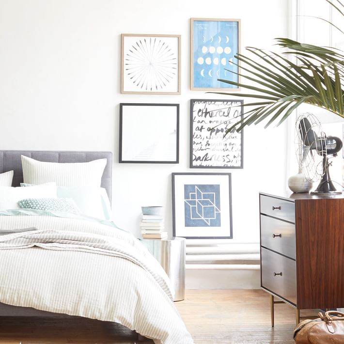 710x710 Framed Print - Bedroom Watercolor