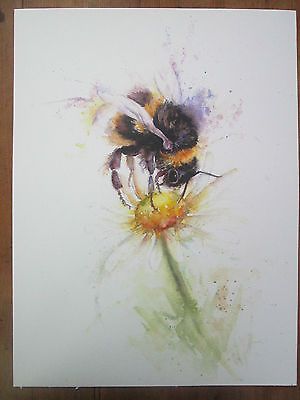 300x400 Bee Watercolour, Print Of Original Painting A3 Size On Watercolour - Bee Watercolor Paper