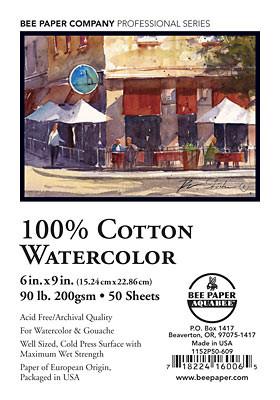 280x400 Cold Or Press Or Watercolor Or 80 Or Lb. Or (171 Or Gsm) Or By Or - Bee Watercolor Paper