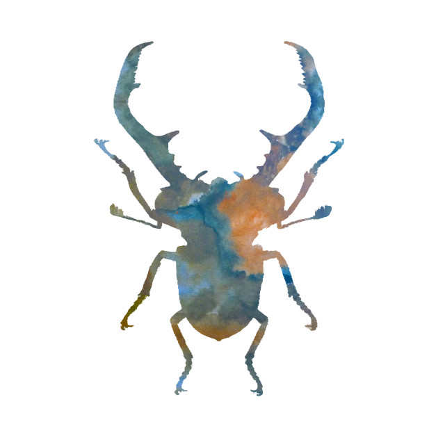 630x630 Stag Beetle - Beetle Watercolor
