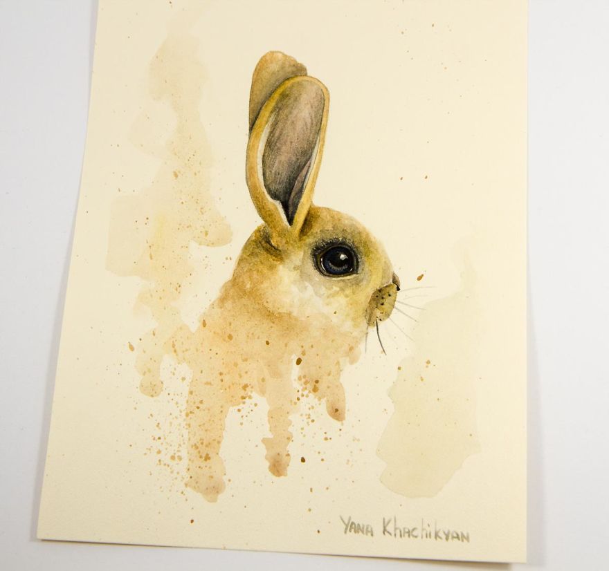 880x826 My First Watercolor Paintings Bored Panda - Beige Watercolor