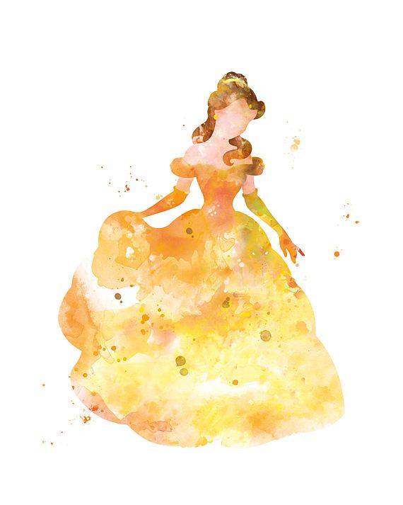 570x713 Belle Print Belle Watercolor Art Beauty And The Beast Disney Art - Belle Watercolor