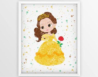340x270 Belle Art, Beauty And The Beast - Belle Watercolor