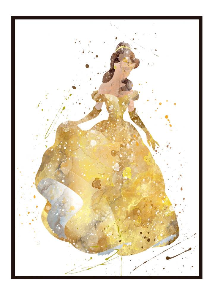 Belle Watercolor at PaintingValley.com | Explore collection of Belle ...