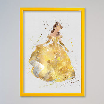 354x354 Shop Disney Beauty And The Beast Art On Wanelo - Belle Watercolor