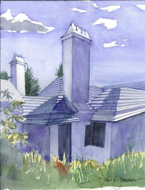 491x640 Original Watercolours Donated To Good Cause The Royal Gazette - Bermuda Watercolor