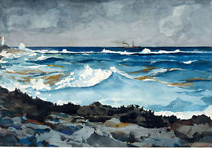 300x209 Winslow Homer Watercolor Reproductions Shore And Surf, Bermuda - Bermuda Watercolor