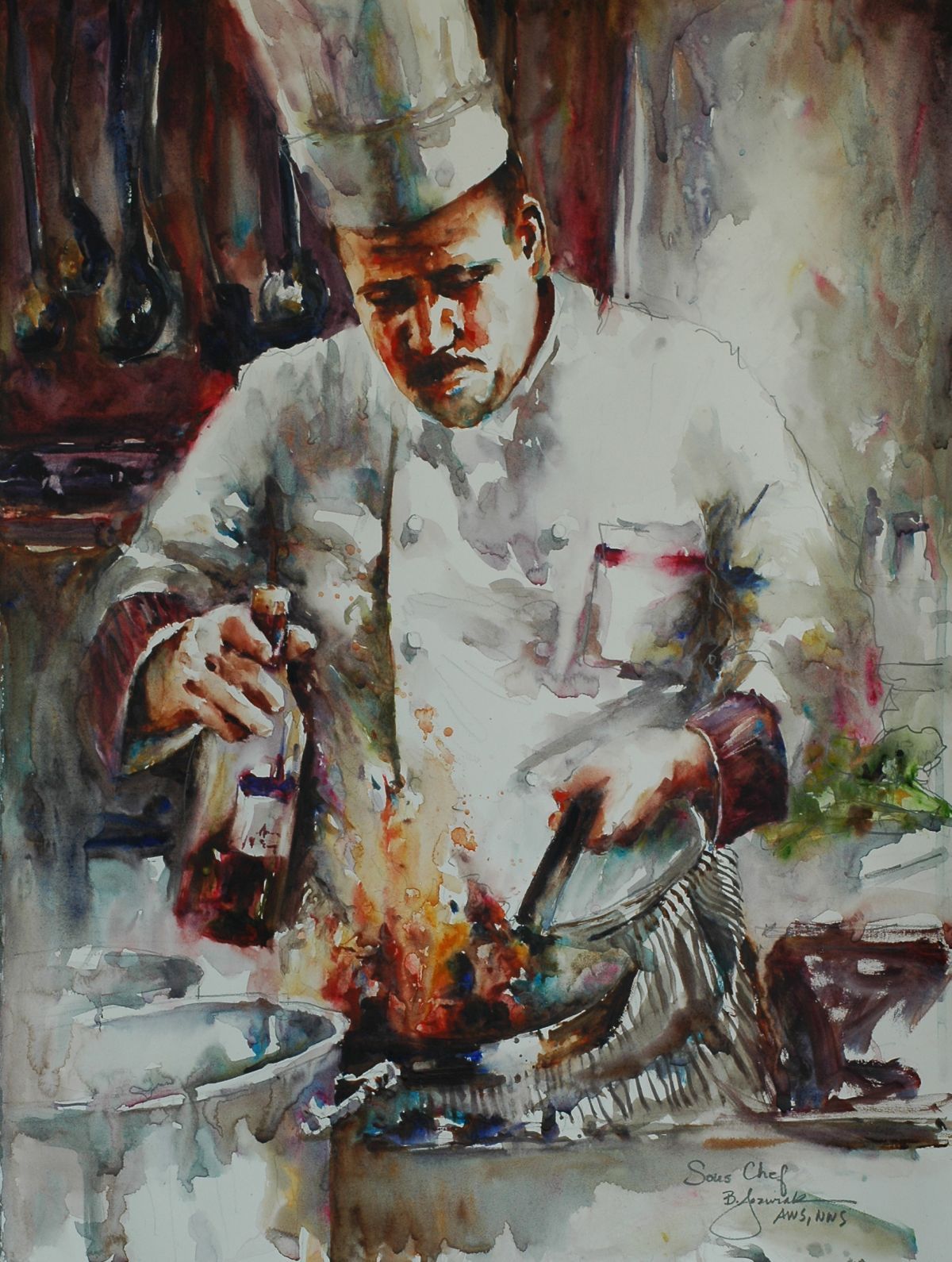 1200x1590 Best Watercolor Paints About Her Chef Paintings In The April - Best Watercolor