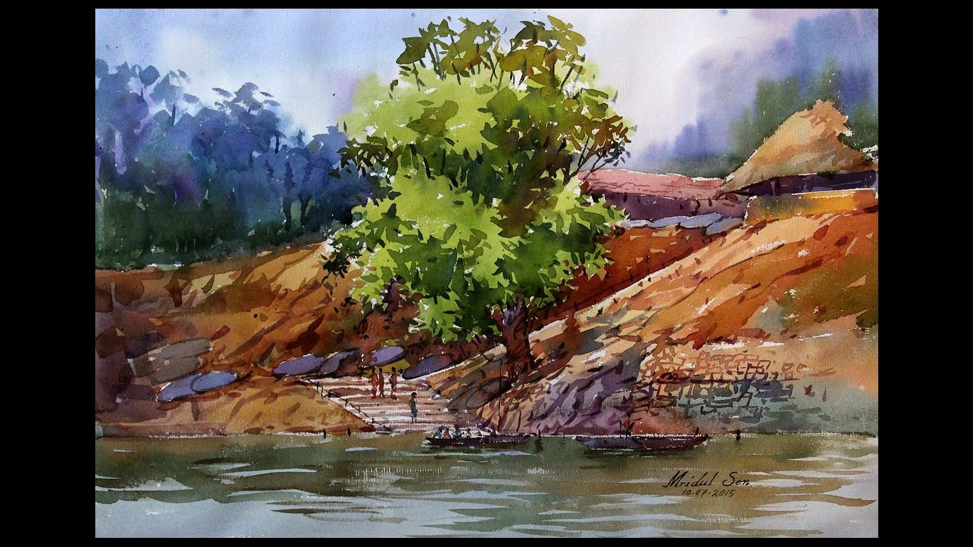 1920x1080 Watercolor Landscape Painting Best Of Watercolor Landscape - Best Watercolor Landscape Paintings