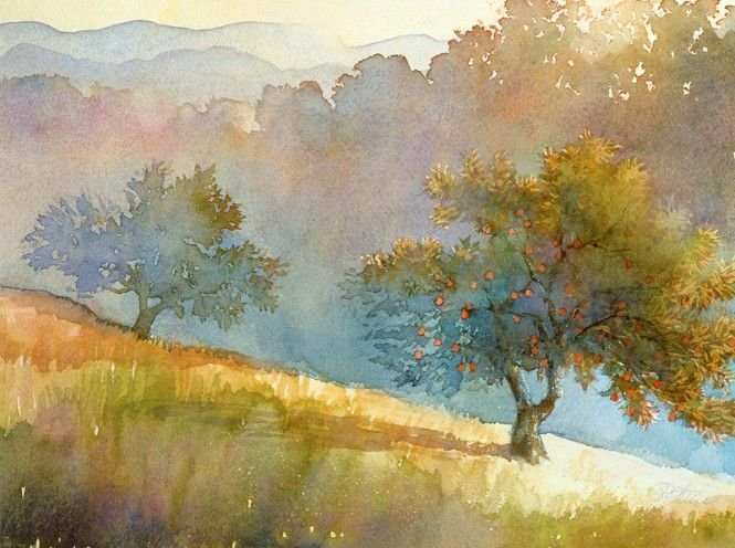 665x496 Awesome Watercolor Landscape Painting - Best Watercolor Landscapes