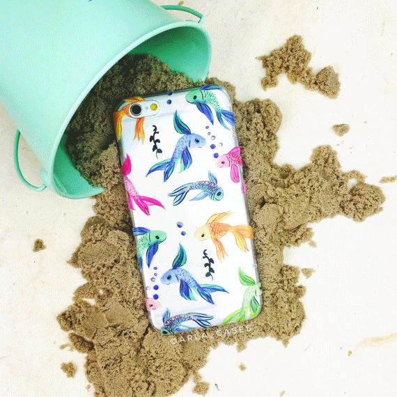 570x570 Watercolor Rainbow Betta Fish Phone Case - Betta Fish Watercolor