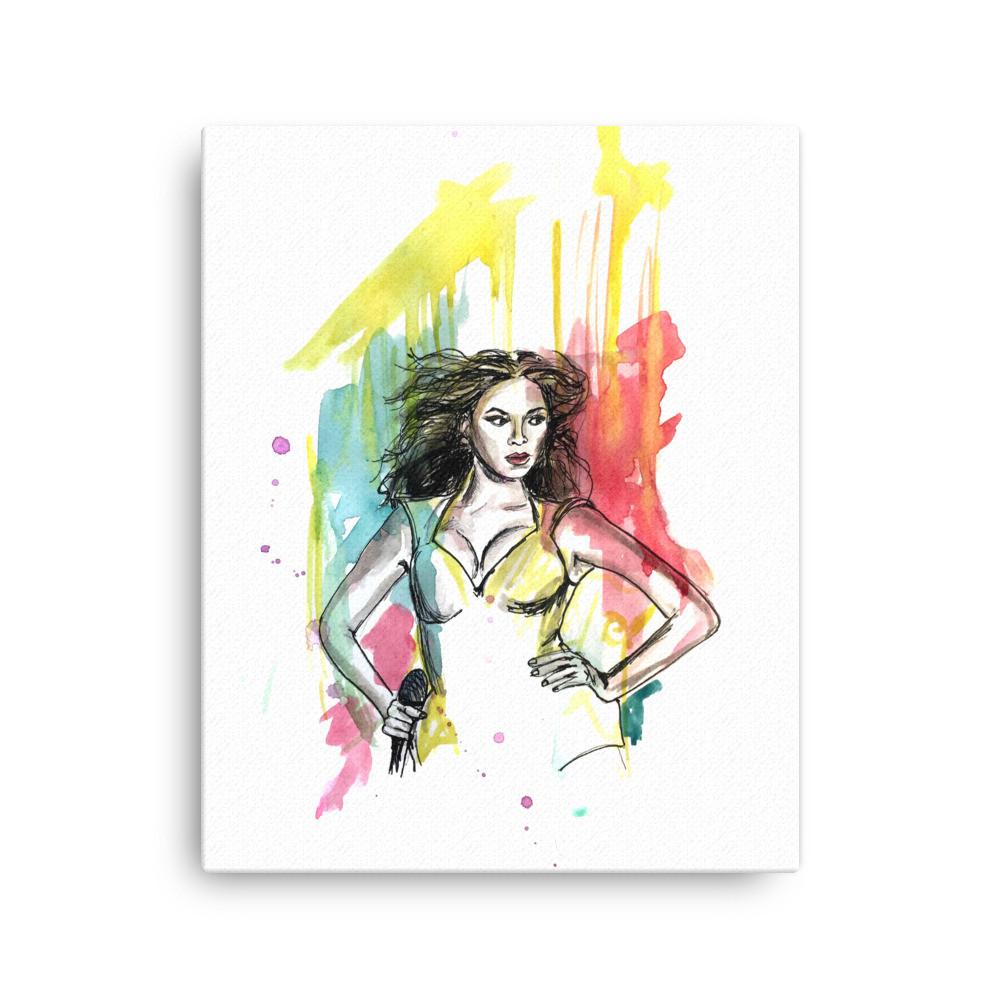 1000x1000 Beyonce Watercolor Canvas Bee Island - Beyonce Watercolor