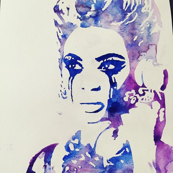 570x570 Beyonce Watercolor Painting - Beyonce Watercolor