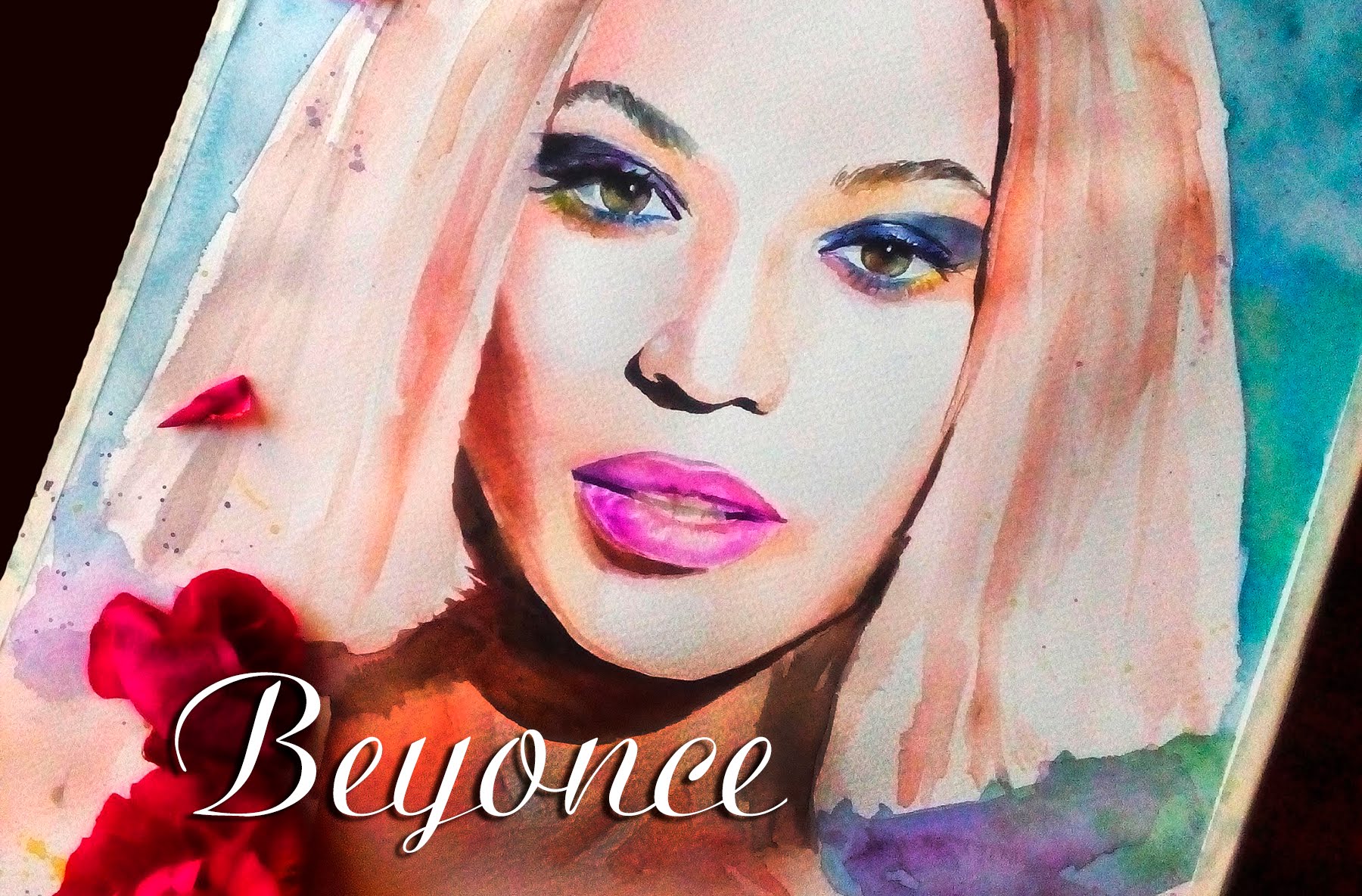 1800x1184 Speed Painting Beyonce. Watercolor Painting Tutorial Bejonse - Beyonce Watercolor