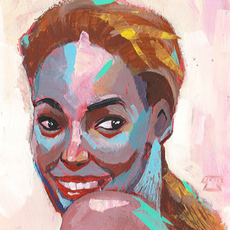 458x458 Unique Artwork From The Artist Yann Torrecillas, Portrait - Beyonce Watercolor