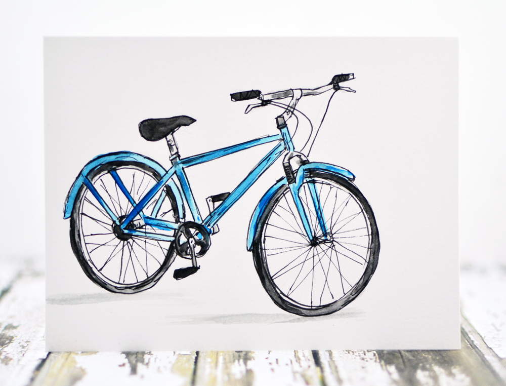 1000x762 Our Change Of Art Watercolor Bicycle! - Bicycle Watercolor