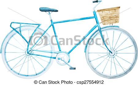450x279 Watercolor Bike Bicycle. Beautiful Vector Image With Nice - Bicycle Watercolor