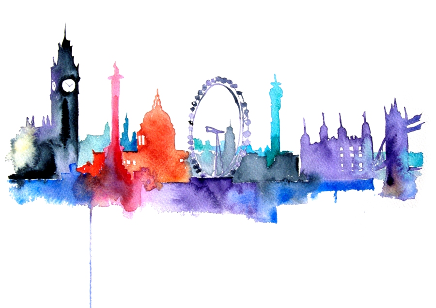 900x635 Big Ben. London Watercolor Art Print - Big Ben Watercolor