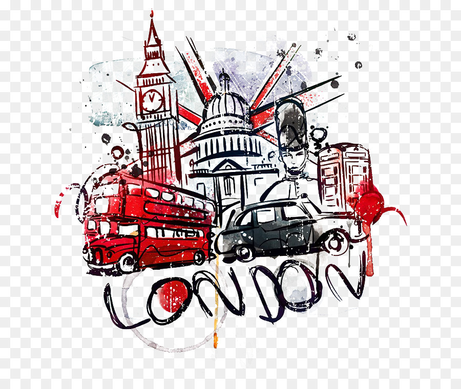 900x760 Download Big Ben Cartoon Illustration London Watercolor - Big Ben Watercolor