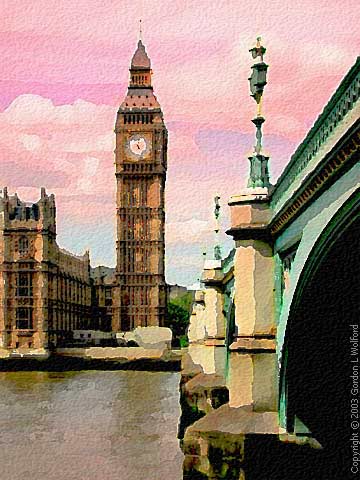 360x480 Big Ben (Watercolor) Photo - Big Ben Watercolor