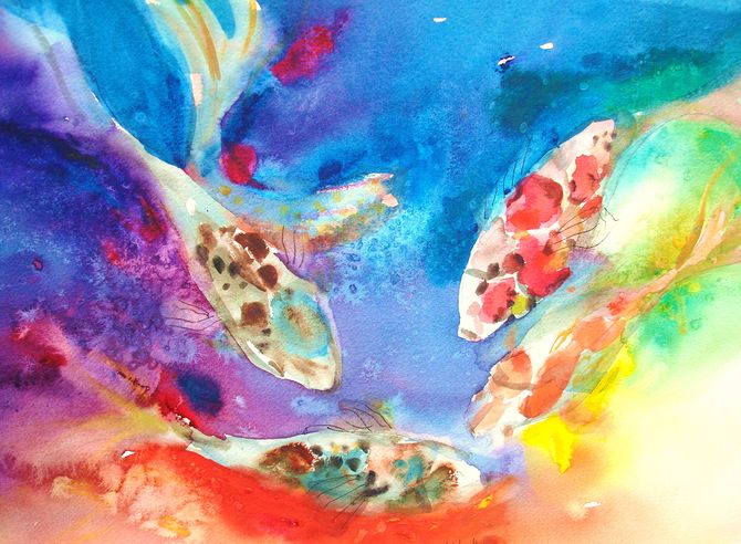 670x492 How To Paint Big Fish In Watercolor 7 Steps (With Pictures) - Big Watercolor