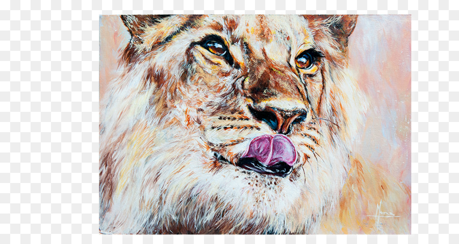 900x480 Lion Watercolor Painting Artist - Big Watercolor