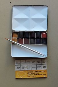 201x300 Winsor Newton 12 Color Watercolor Box Bijou No. 2 Vintage Unused - Bijou Box Watercolor