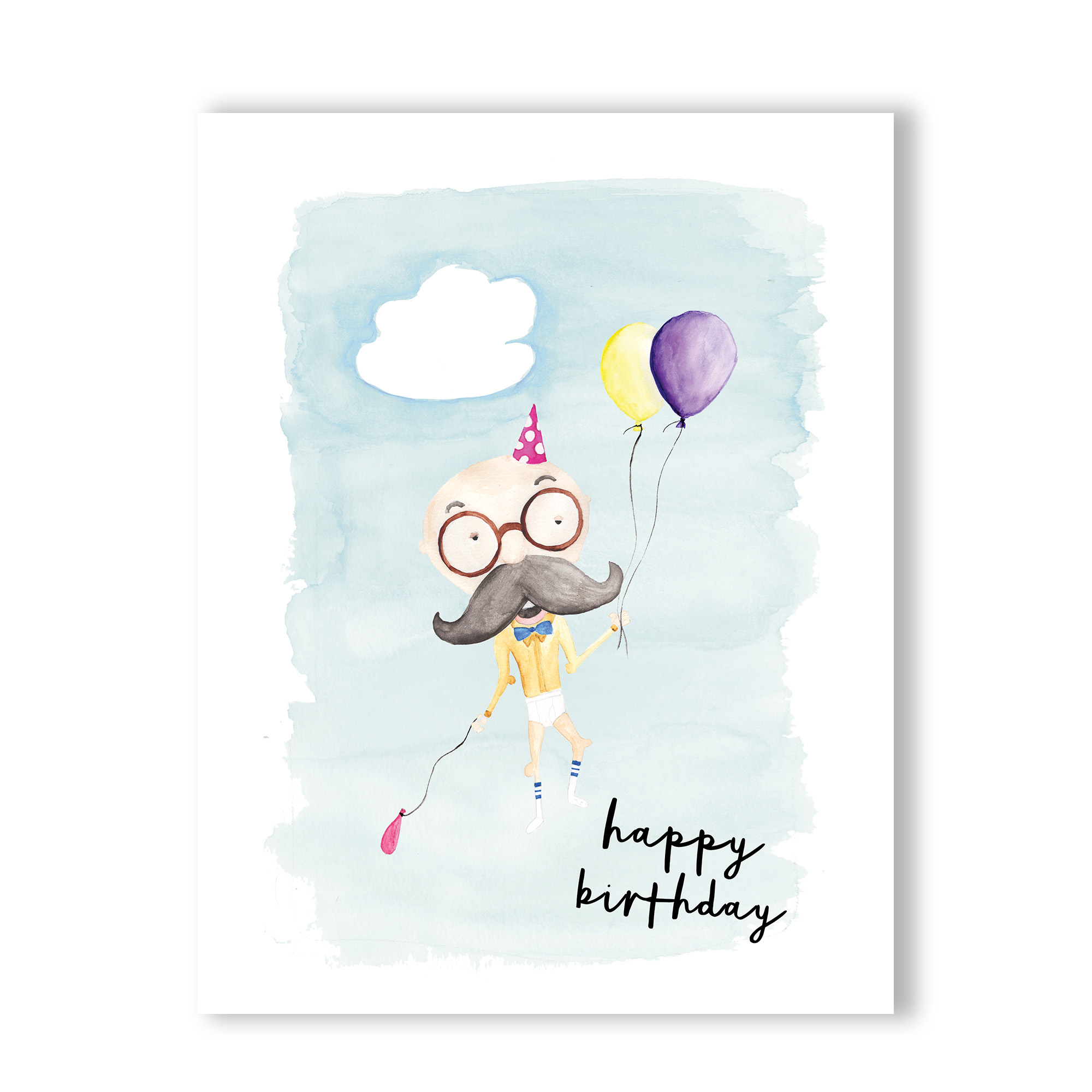 2000x2000 Happy Birthday Watercolor Hearts And Sharts - Birthday Watercolor