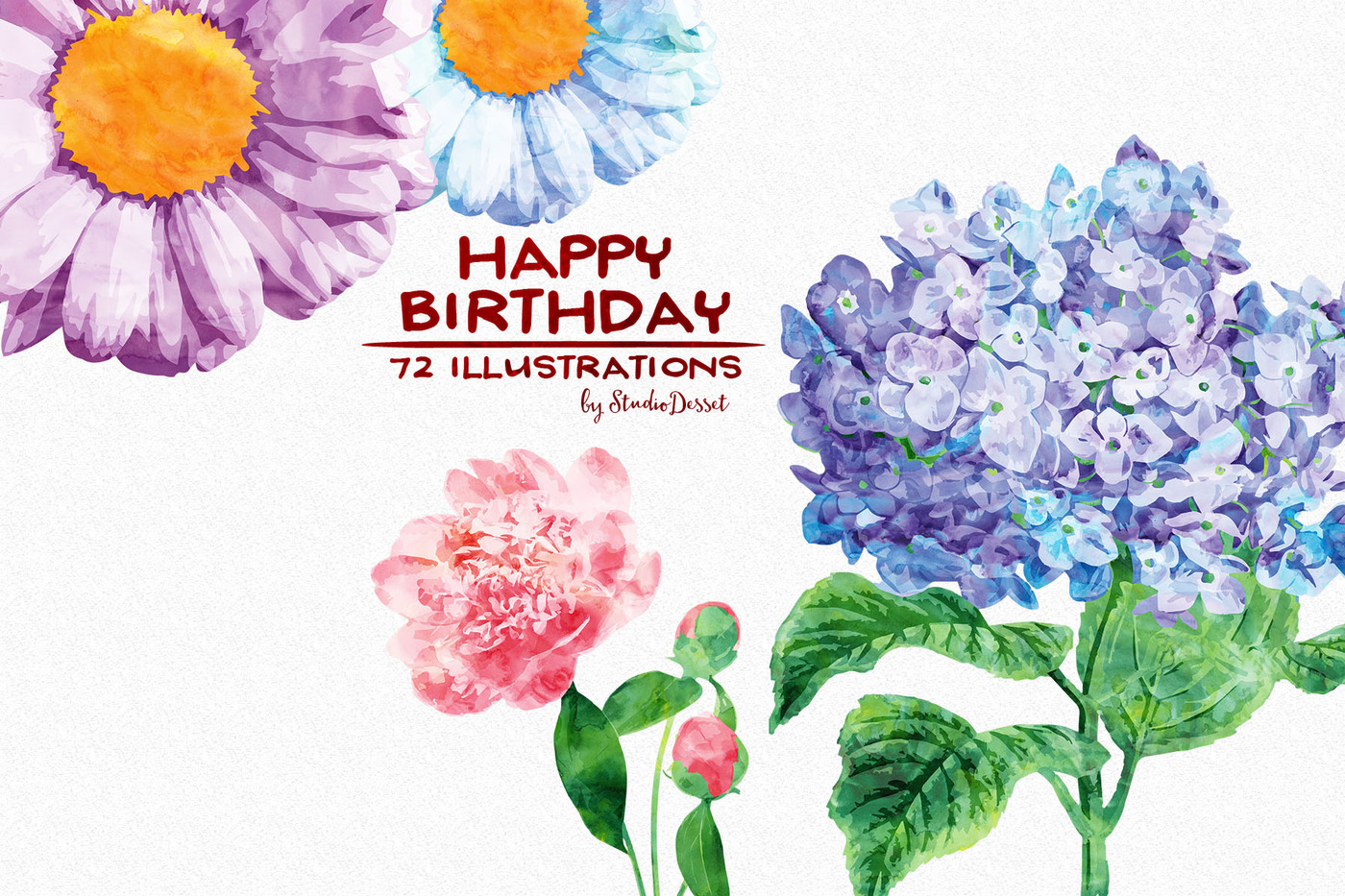 1400x933 Happy Birthday - Birthday Watercolor