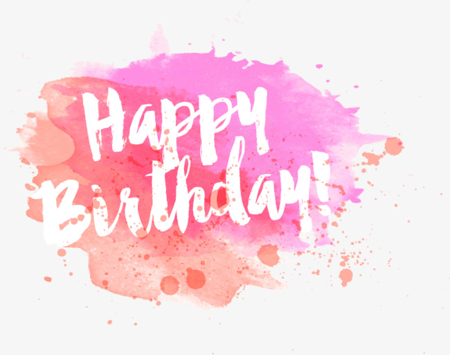 650x512 Vector Watercolor Birthday, Watercolor Clipart, Birthday Clipart - Birthday Watercolor