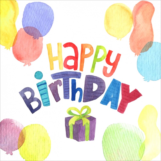 626x626 Watercolor Birthday Background Stock Images - Birthday Watercolor