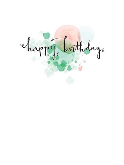 415x550 Gbsgreen Watercolor Script Happy Birthday - Birthday Watercolor