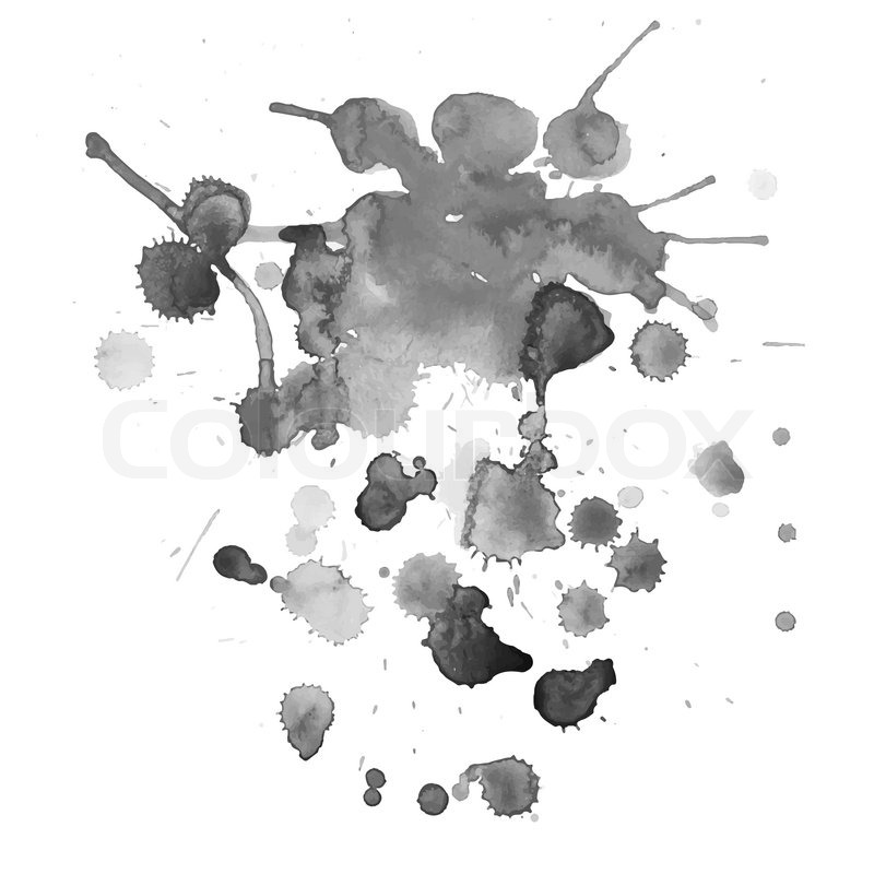 800x800 Spray Vector Paint, Watercolor Splash Background, Black And White - Black And White Watercolor