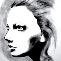 200x200 Legiti[Mint] Designs Black And White Watercolor Portrait - Black And White Watercolor Portrait