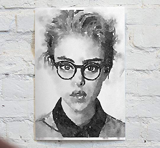 541x500 Watercolor Black And White Portrait - Black And White Watercolor Portrait